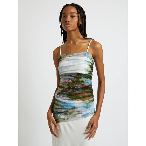 Christopher Esber Lucid Sheer Panel Dress in Lucid Garden Print 0 New Long Gown - Picture 13 of 15